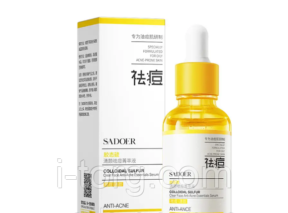 Сироватка для обличчя проти прищів із колоїдною сіркою SADOER 30 мл, фото 1