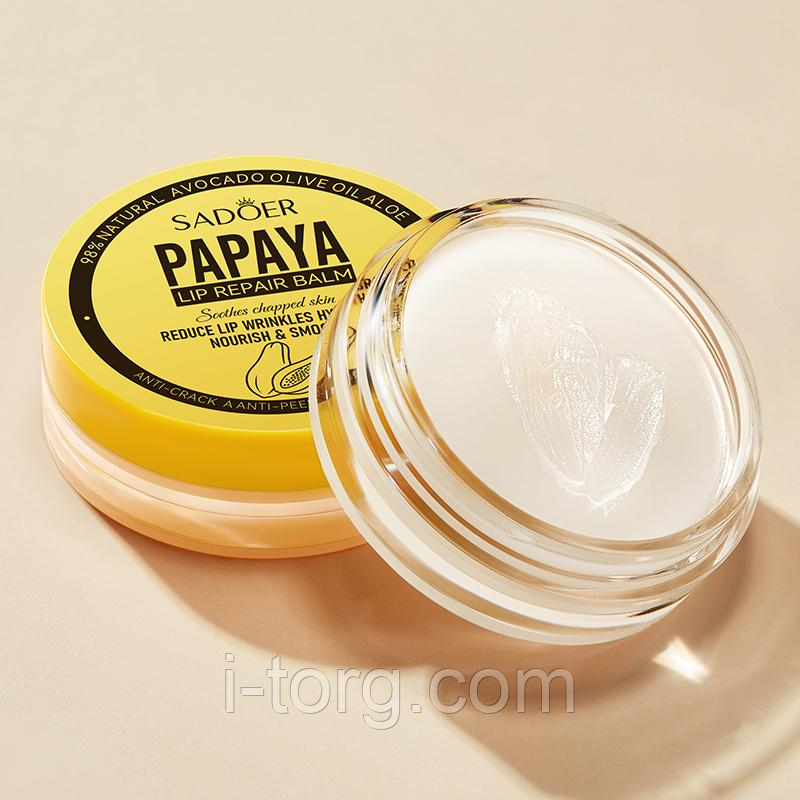 Бальзам для губ з папаєю Sadoer, 6 г.
