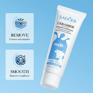 Пілінг для обличчя SADOER Ceramide Pure Milk Exfoliator Gel, 80 мл., фото 2