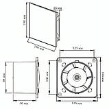 Вентилятор побутовий OSTVENT ART GLASS 100 S Білий 008-0010, фото 9
