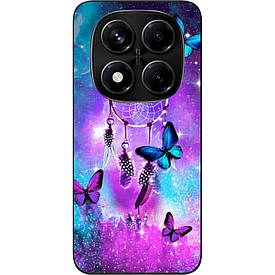 Чохол силіконовий Case для Xiaomi Redmi Note 14 Pro 5G з картинкою Метелики й оберег