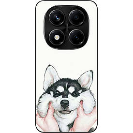 Бампер силіконовий Case для Xiaomi Redmi Note 14 Pro 5G з малюнком Хаскі