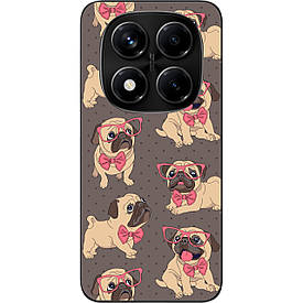 Бампер силіконовий Case для Xiaomi Redmi Note 14 Pro 5G з малюнком Мопсики