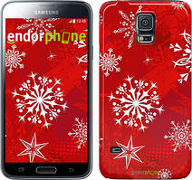 Чехол на Samsung Galaxy S5 Duos SM G900FD Снежинка 2 "3312c-62"