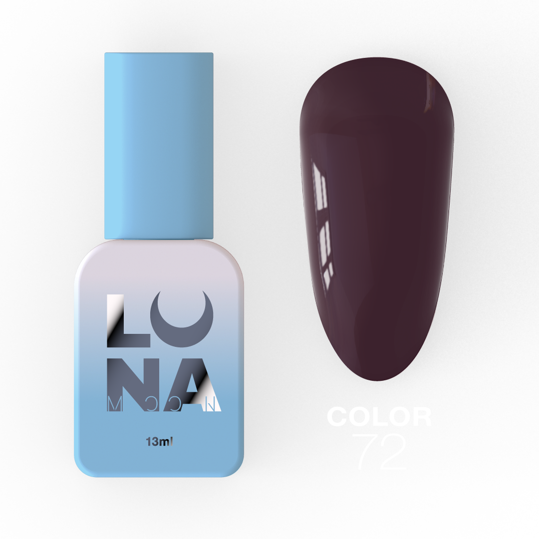 Гель-лак Luna Color No72, 13 мл (рубіново-малиновий)