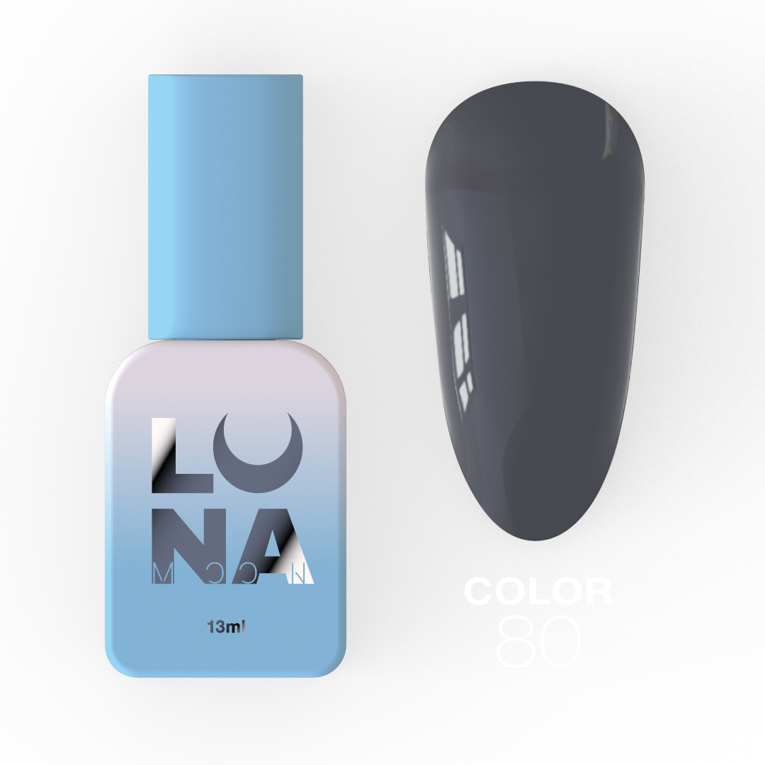 Гель-лак Luna Color No80, 13 мл (приглушений синій)