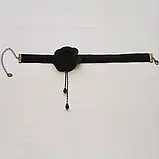 Чокер Троянда чорний на шию оксамитовий, фото 3