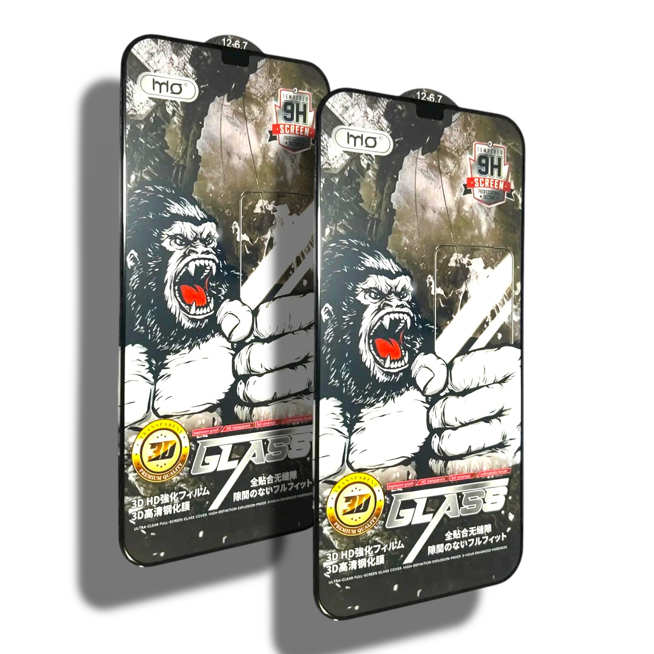 Захисне скло 2 шт CDK для Apple iPhone 12 Pro Max | Full Glue 3D MO King Kong (017707) (black)