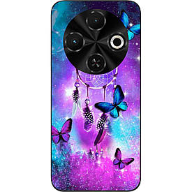 Чохол силіконовий Case для Tecno Spark 30C 4G (kl5) з картинкою Метелики й оберег