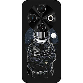 Чохол силіконовий Case для Tecno Spark 30C 4G (kl5) з картинкою Космонавт і місяць