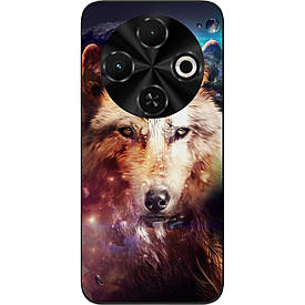Чохол силіконовий Case для Tecno Spark 30C 4G (kl5) з картинкою Космічний вовк
