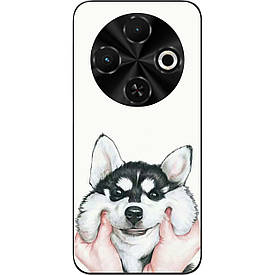 Бампер силіконовий Case для Tecno Spark 30C 4G (kl5) з малюнком Хаскі