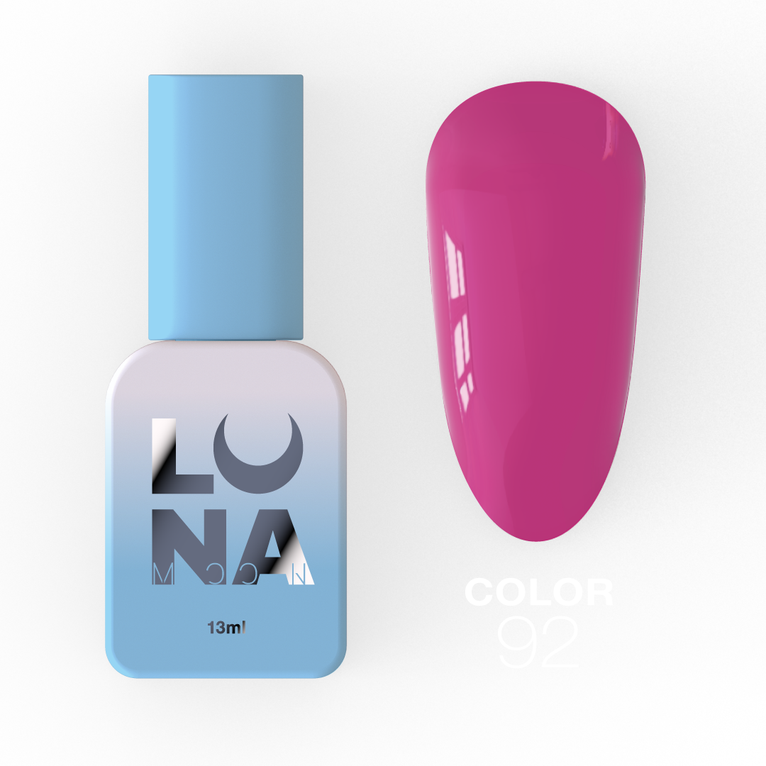 Гель-лак Luna Color No92, 13 мл (рожево-бузковий)