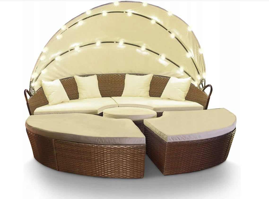 Садовий шезлонг сонячний острів Мушля 210 см, фото 1