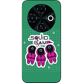 Силіконовий чохол Case для Tecno Spark 30C 4G (kl5) з картинкою Гра в кальмара Солдати