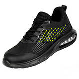 Спецвзуття кросівки чоловічі демісезонні з металевим підноском, взуття робоче антипрокольне ударостійке, польша, фото 4