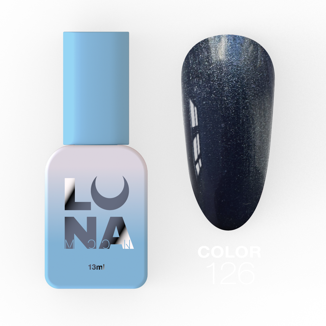 Гель-лак Luna Color No126, 13 мл (синій із шимером)