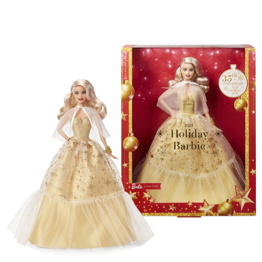 Колекційна лялька Barbie "Святкова" в розкішній золотистій сукні
