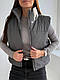 Базова жіноча тепла стильна жилетка плащівка Канада весняна безрукавка повсякденний жилет на блискавці, фото 8