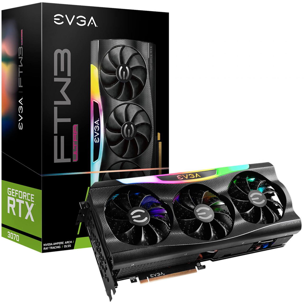 Ігрова відеокарта EVGA GeForce RTX 3070 FTW3 Ultra Gaming | 8 GB GDDR6 | HDMI | 3x вентилятора Б/У