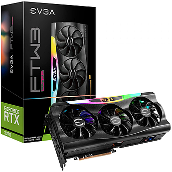 Ігрова відеокарта EVGA GeForce RTX 3070 FTW3 Ultra Gaming | 8 GB GDDR6 | HDMI | 3x вентилятора Б/У