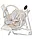 Стільчик гойдалка для годування CARRELLO Triumph CRL-10302 Cream Beige сенсорна панель, фото 5