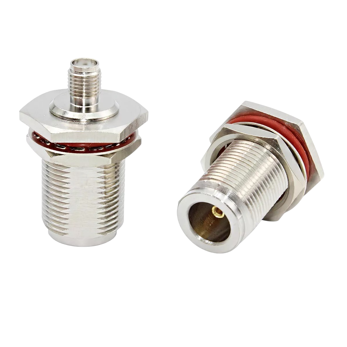 Перехідник антенний N Female – SMA Female шестигранний з гайкою, прокладкою та ущільнювальним кільцем