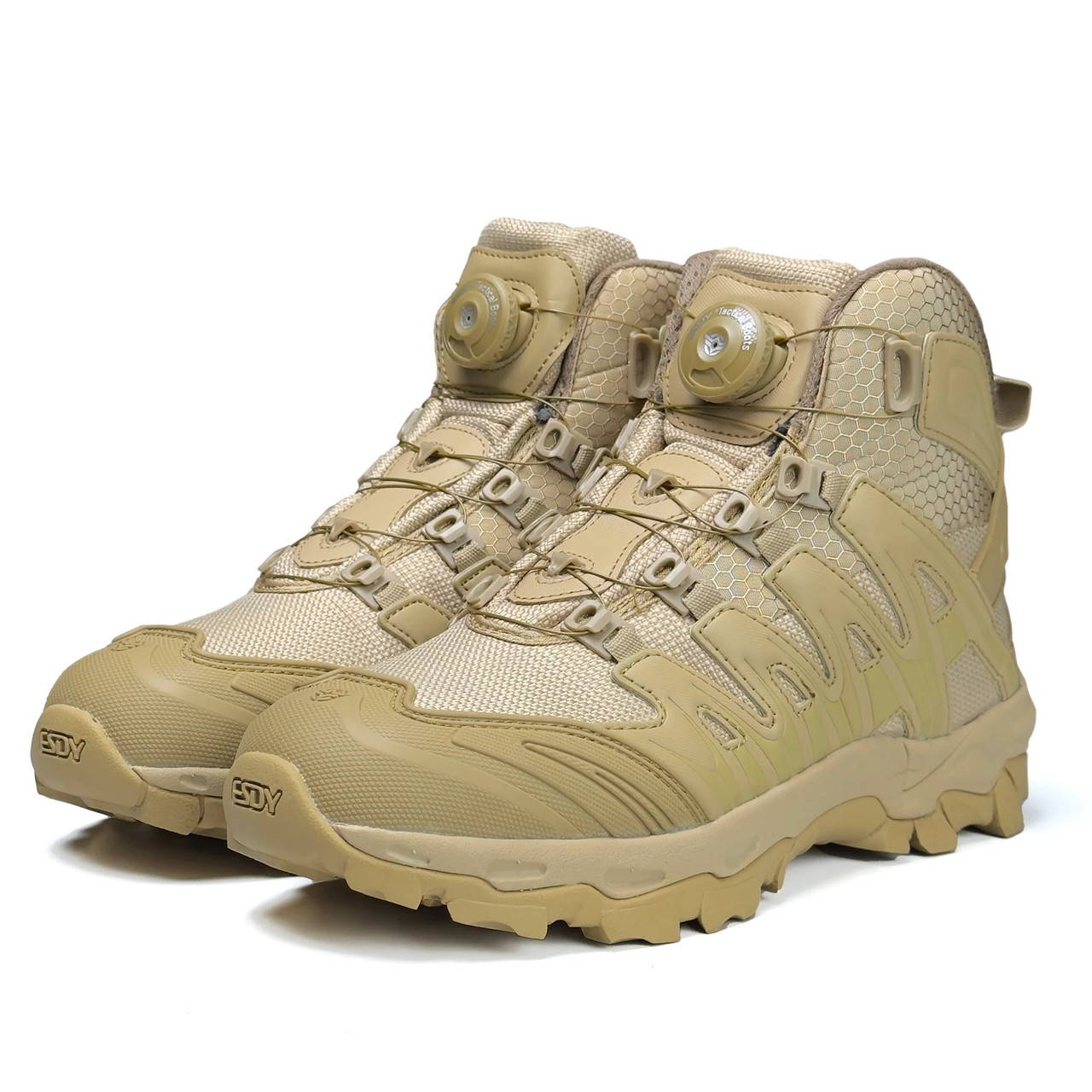 Тактичні черевики койот на автошнурівці