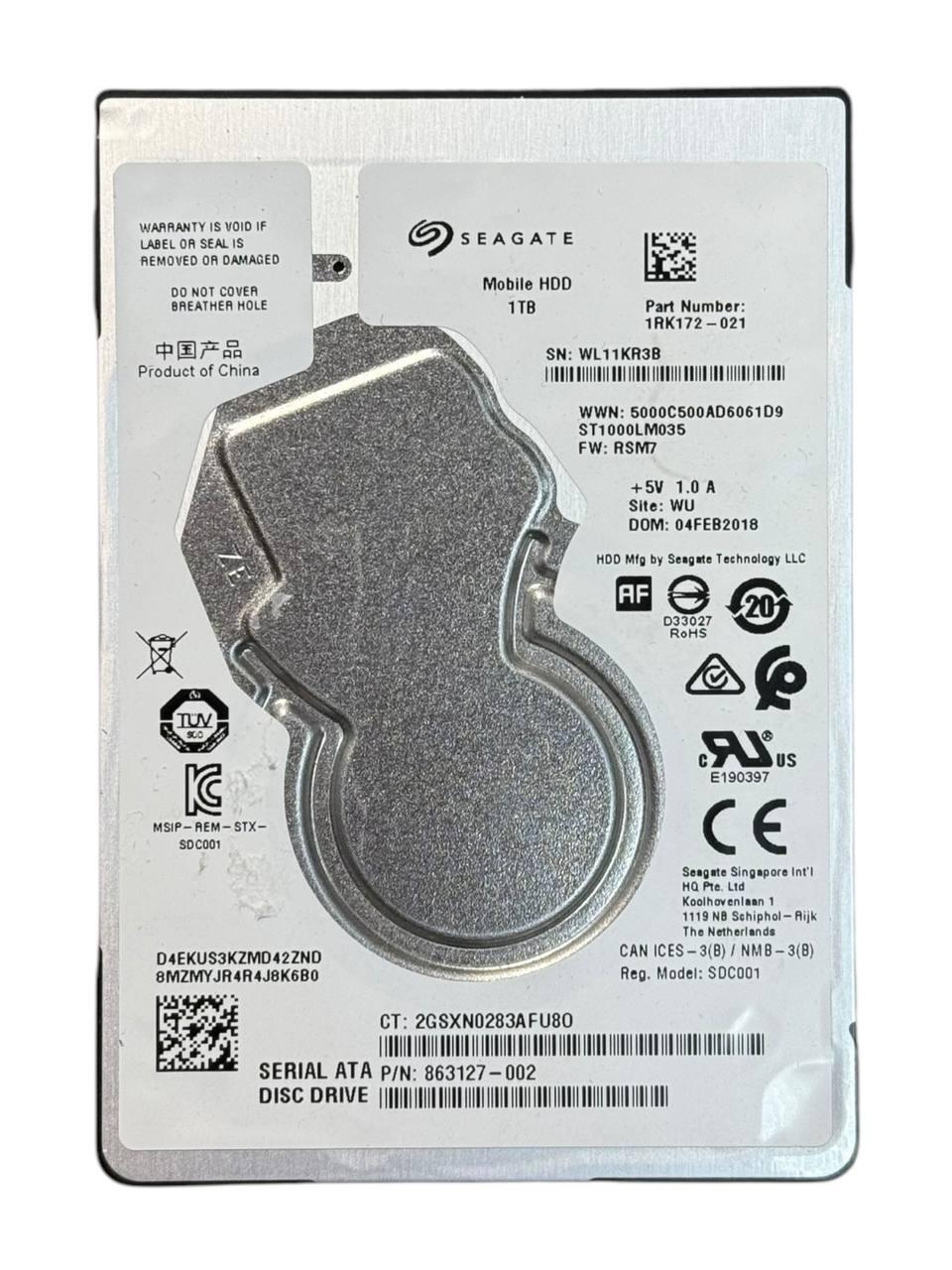 Жорсткий диск 2.5" 1TB Seagate Mobile HDD | ST1000ML035| 5400 об/хв | 128MB | SATA III Б/В