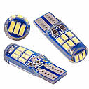 Комплект світлодіодних ламп NAPO LED T10-3014-15smd-Silic W5W T10 колір світіння білий 10 шт, фото 4