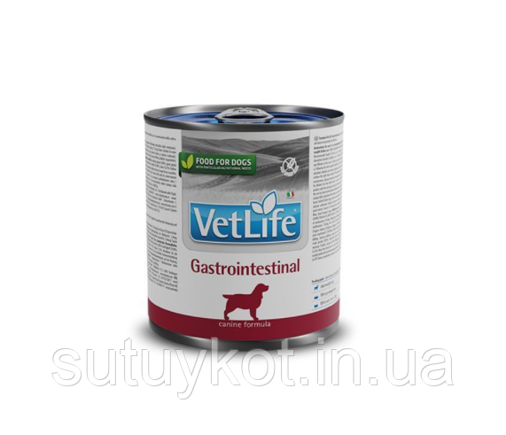 Вологий лікувальний корм для собак Фармина Vet Life Gastrointestin дієтичне харчування при захворюваннях ШКТ, 300г