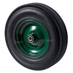 Колесо 38-400х92-B, Ø 400 мм, 38 Norma, колесо без кронштейна, бандажне колесо, гумове колесо на візок, зелений диск