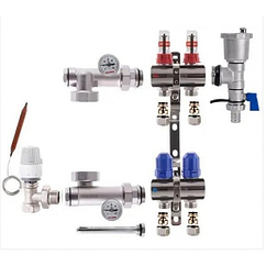 Колектор для теплої підлоги Koer на два контури в сборі (Чехія)