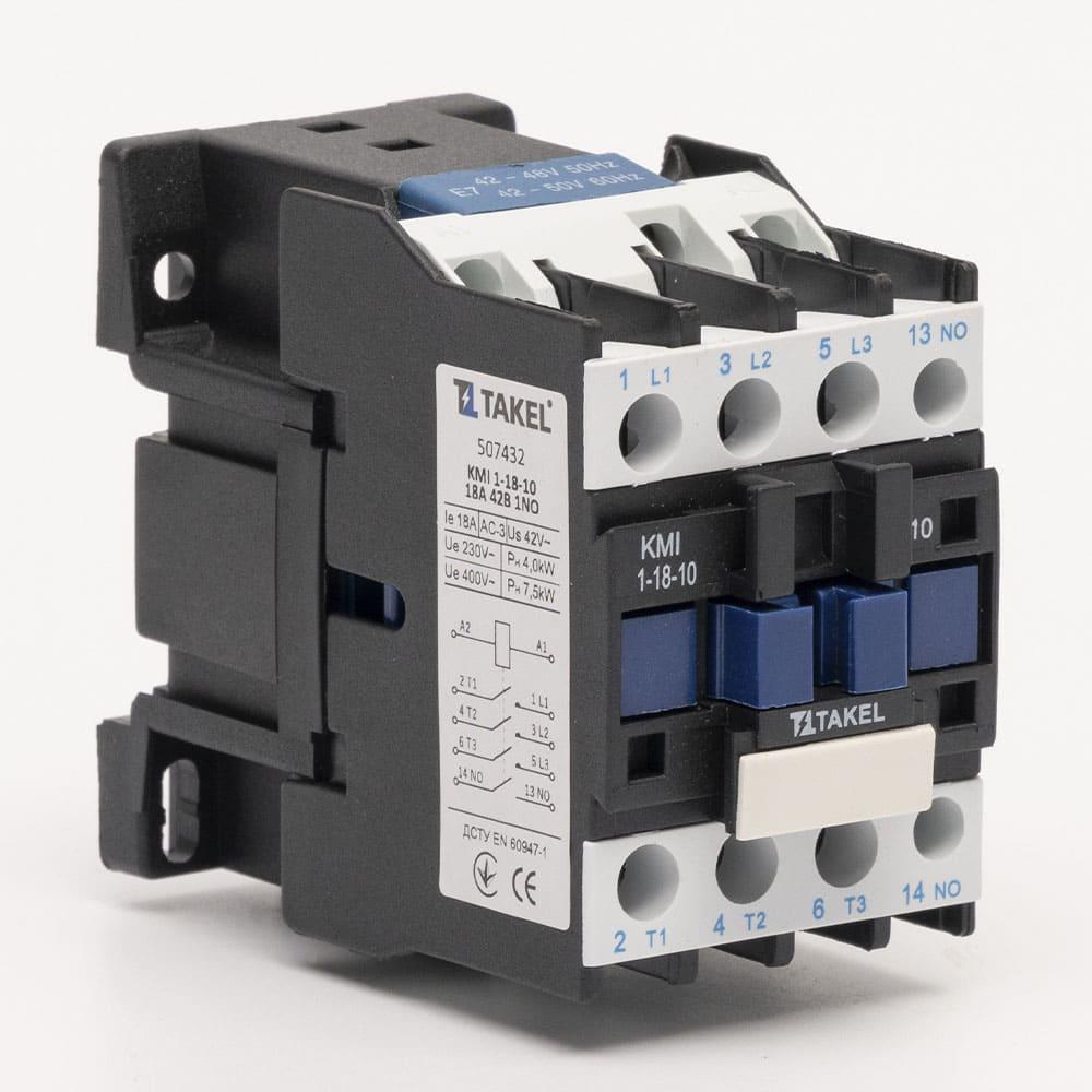 Контактор малогабаритний КМІ 1-18-10 18А 42В 1NO