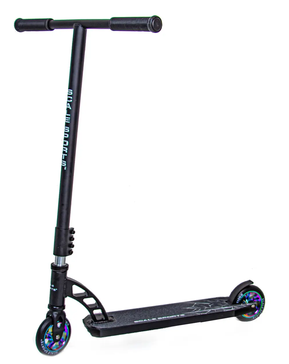 Трюковий самокат із системою HIC Scale Sports Phantom 110 mm + Пеггі. Чорний колір