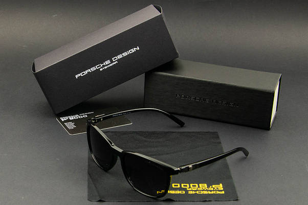 Окуляри чоловічі сонцезахисні Porsche Design (арт. PB87011) чорний глянець, фото 3