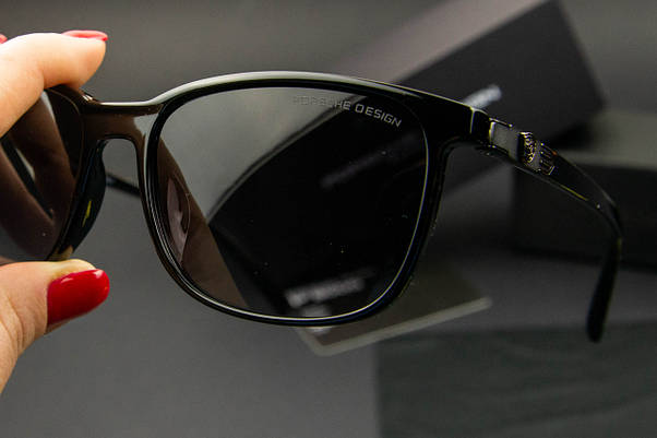 Окуляри чоловічі сонцезахисні Porsche Design (арт. PB87011) чорний глянець, фото 4