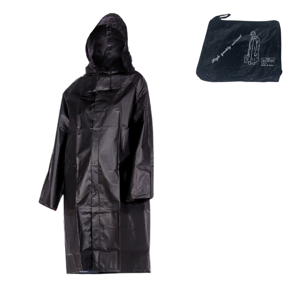 Універсальний дощовик із капюшоном на кнопках багаторазовий водонепроникний плащ від дощу, фото 1