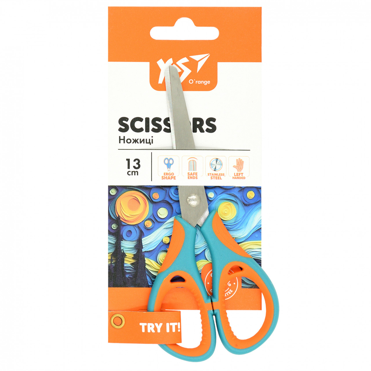 Ножиці дит. "Yes" №480457 O'range Line 13см для шульги(12), фото 1
