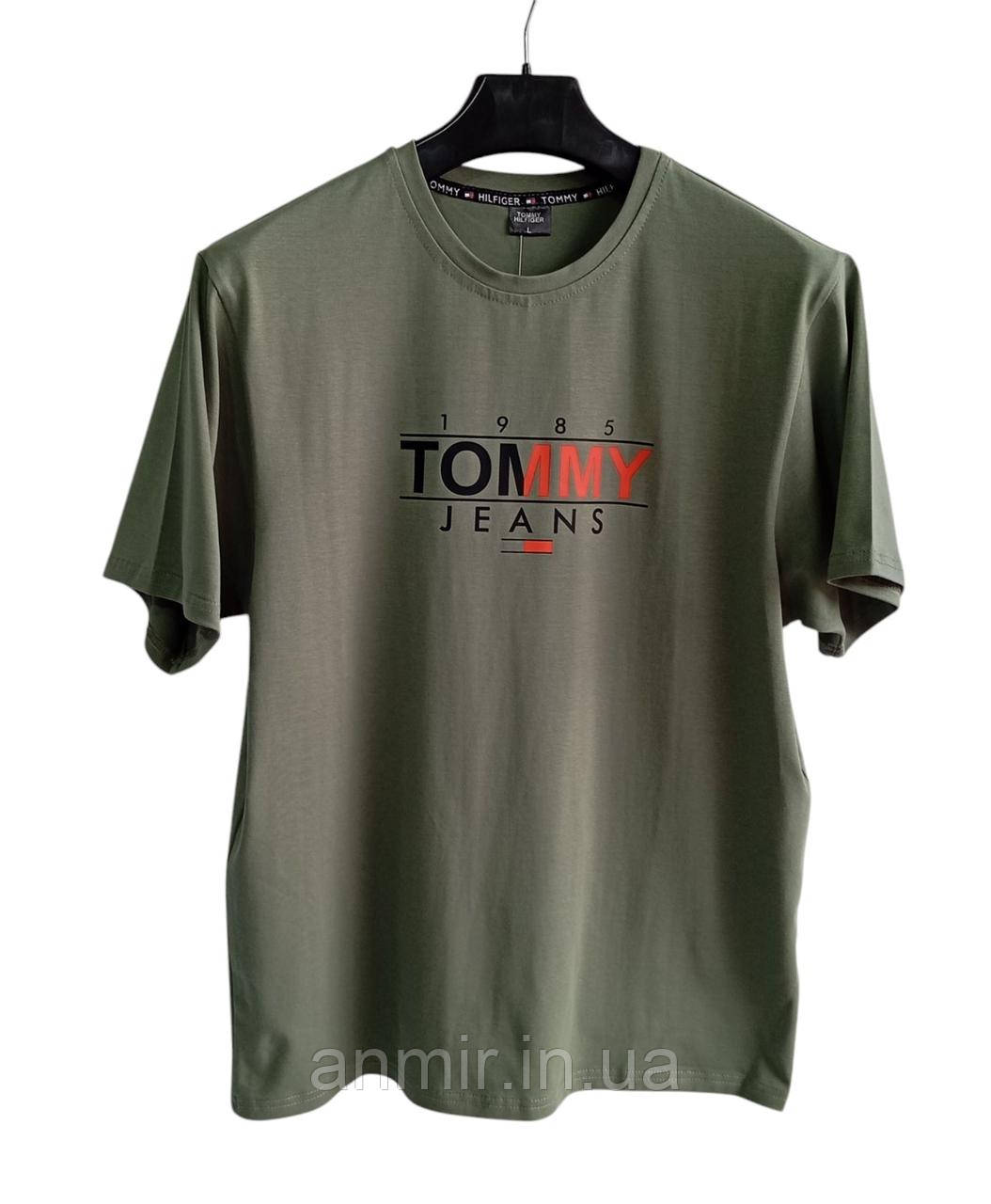 Футболка чоловіча трикотажна TOMMY норма 46-54, колір уточнюйте під час замовлення
