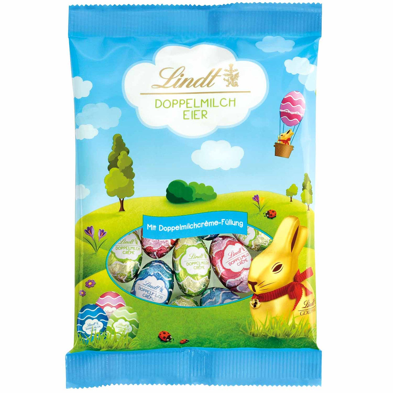 Lindt Kinder Doppelmilch-Eier Шоколадні яйця з вершковим кремом 100g, фото 1