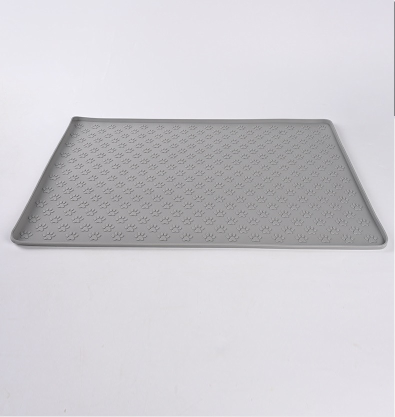 Килимок під миски для собак Pet Style гумовий 48х30см Сірий, фото 1