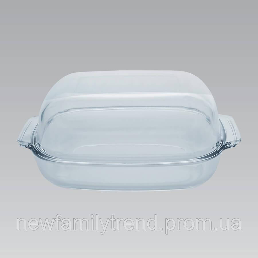 Каструля скляна термостійка 5.7 Лтр.Maestro MR-5157 Термостійка каструля для дому, фото 1