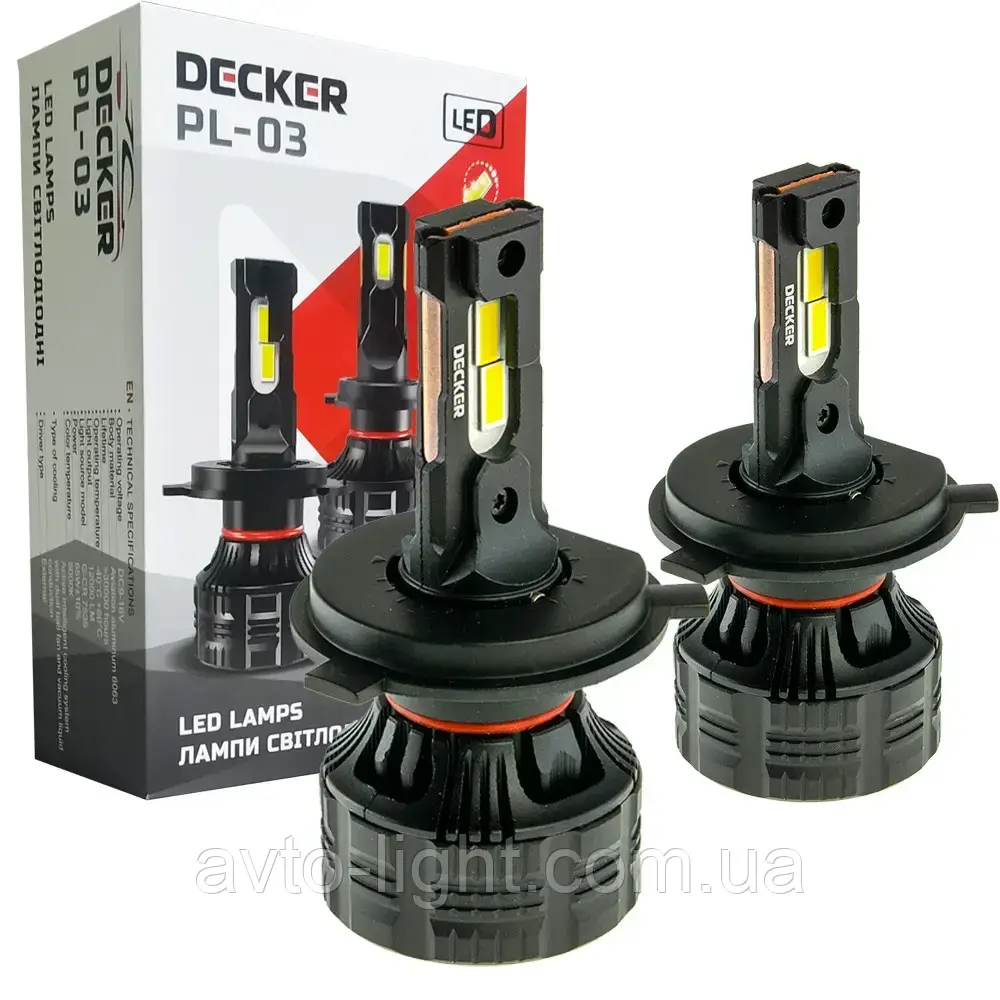 Decker PL-03 H4 LED Лампи комплект (2шт)