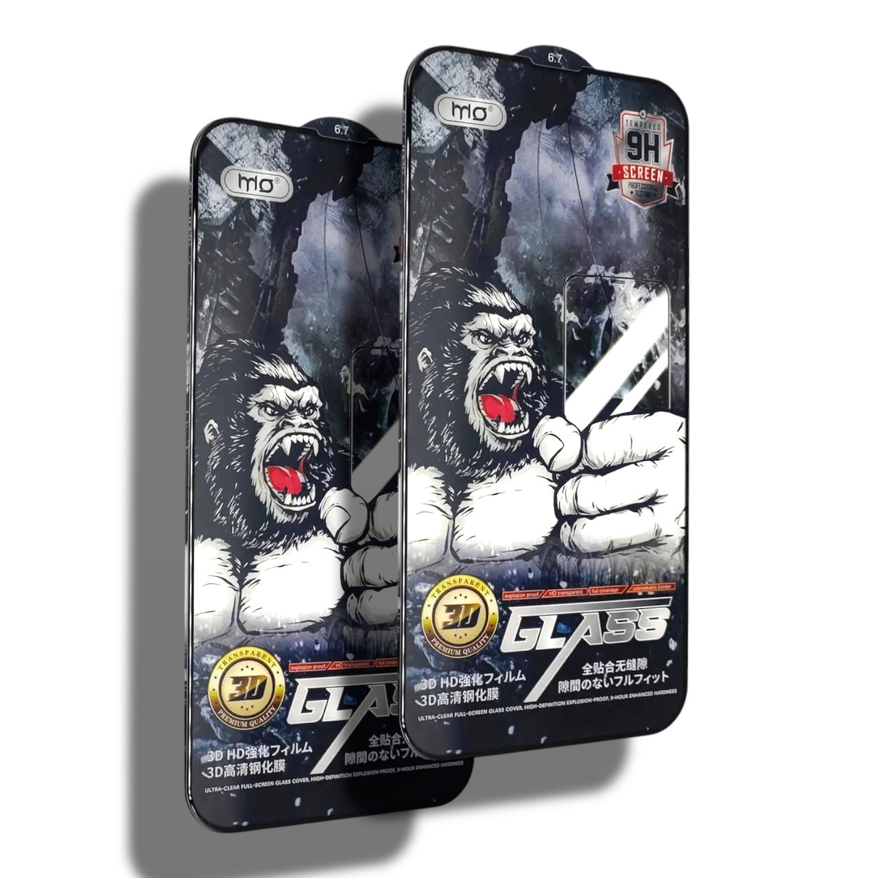 Захисне скло 2шт CDK для Apple iPhone 14 Plus | Full Glue 3D MO King Kong (016135) (black)