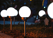 Садові світильники на сонячній батареї LED 15 см 1шт, фото 5