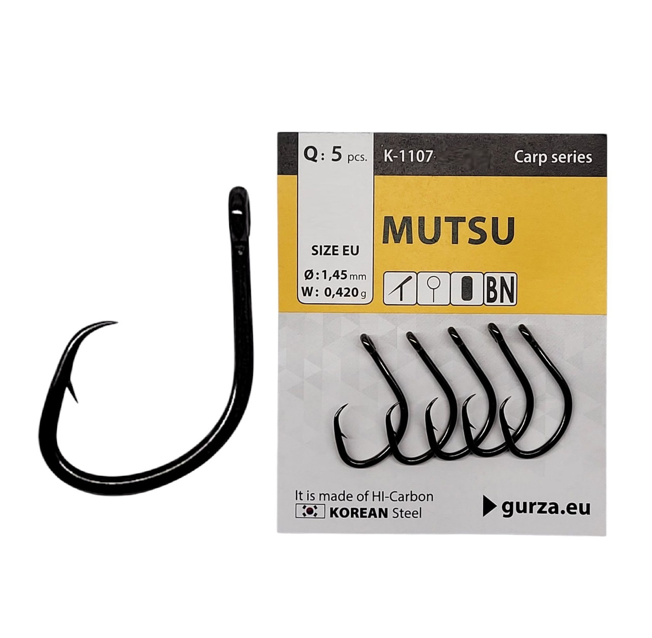 Гачок Gurza Mutsu Black Nickel №1 K-1107 (5 шт)