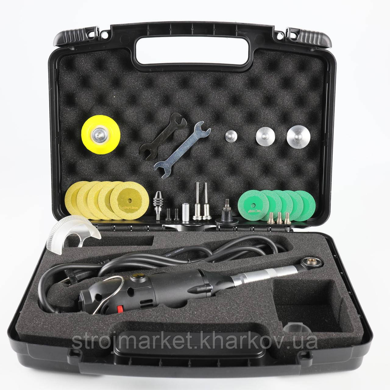 Кутовий гравер Fixtool Pomogator Black Edition в кейсі