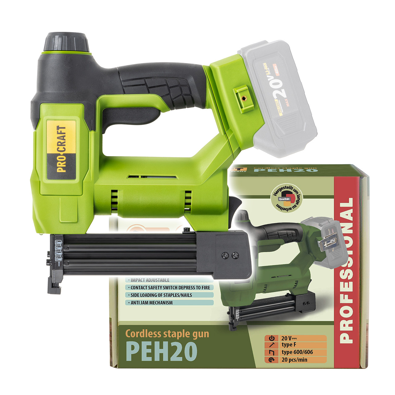 Аккумуляторный степлер Procraft PEH20 (Без акб и зп), фото 1