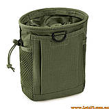 Сумка скидання магазину Oxford навісний тактичний MOLLE-підсумок для скидання магазинів тактична Олива, фото 6